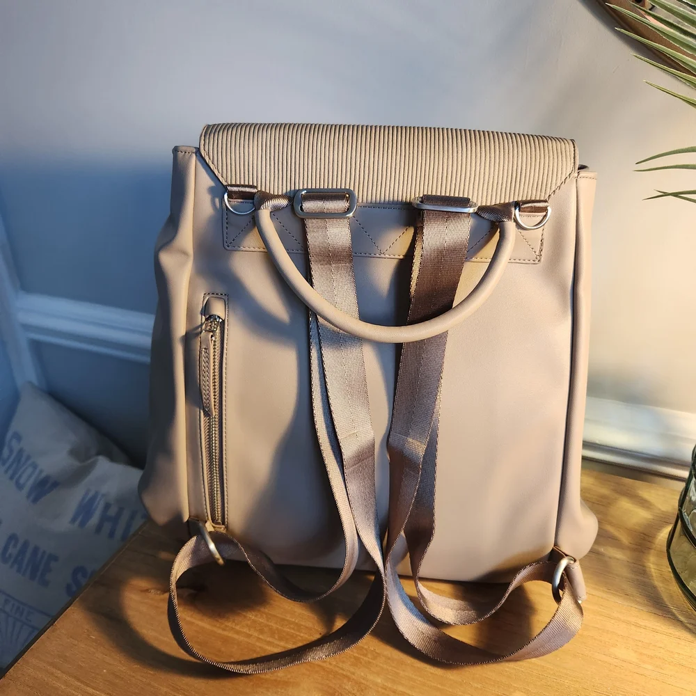 Freshly Picked Women's Fig Ribbed Drawcord Backpack - Picture 4 of 8